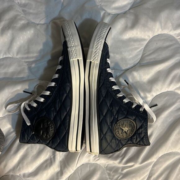 Converse All Stars Blue Quilted Hi Tops Size 7.5 Men’s - Picture 3 of 7